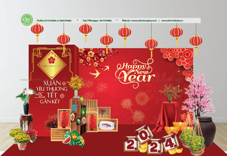 Dịch vụ trang trí Tết ở Hàng Bông