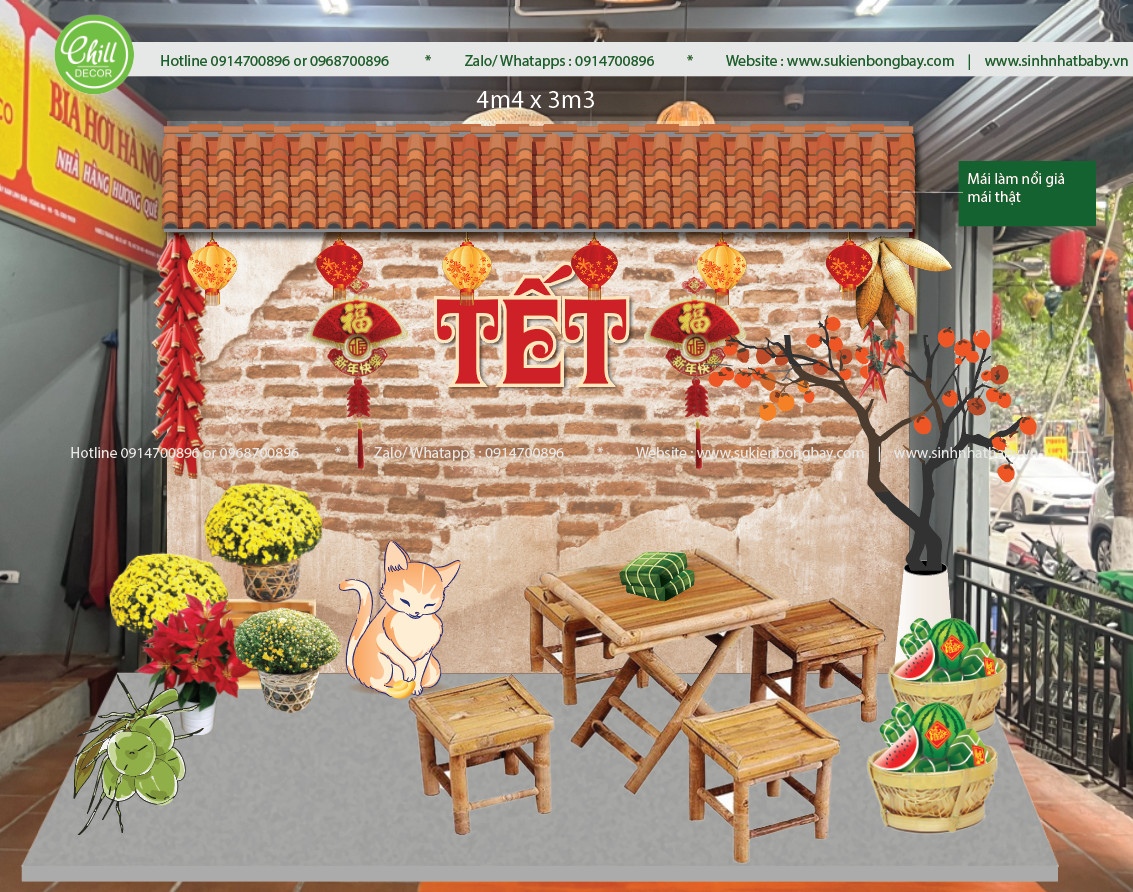 Dịch vụ trang trí Tết ở Hàng Bột