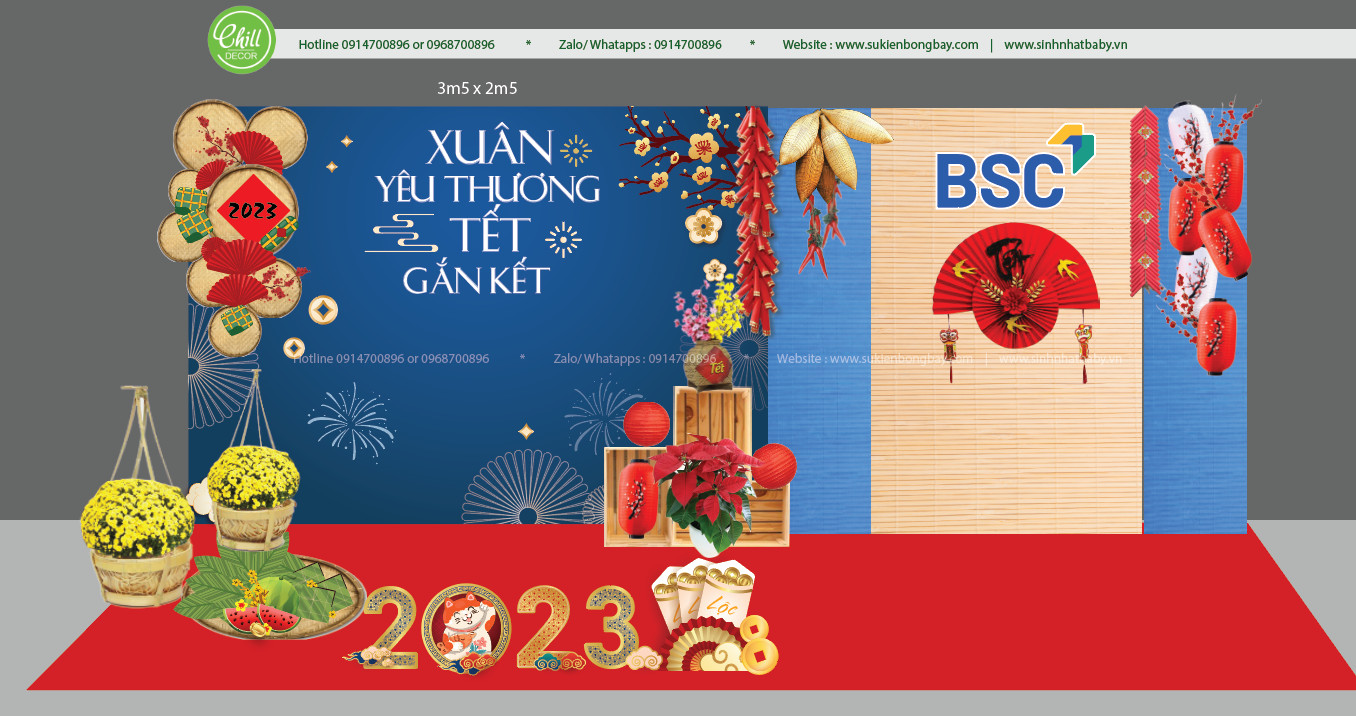 Dịch vụ trang trí Tết ở Tứ Liên