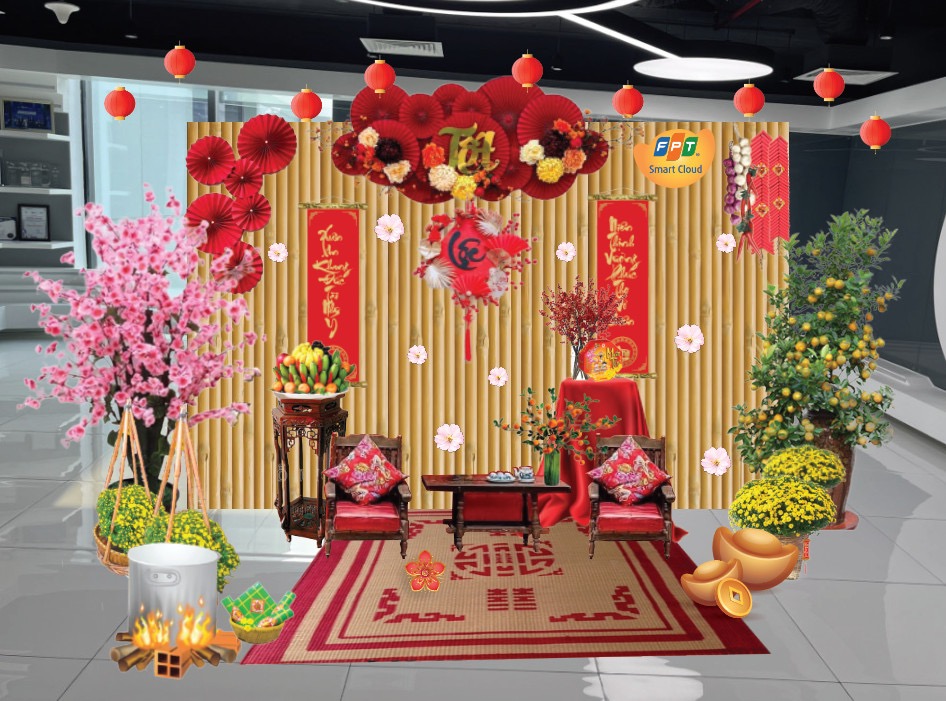 Dịch vụ trang trí Tết ở khu đô thị Meco Complex