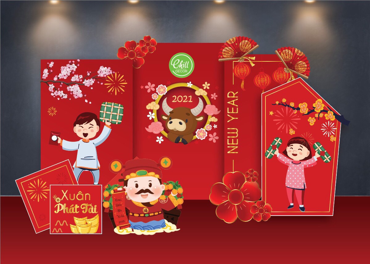 Dịch vụ trang trí Tết ở khu đô thị Him Lam Thạch Bàn