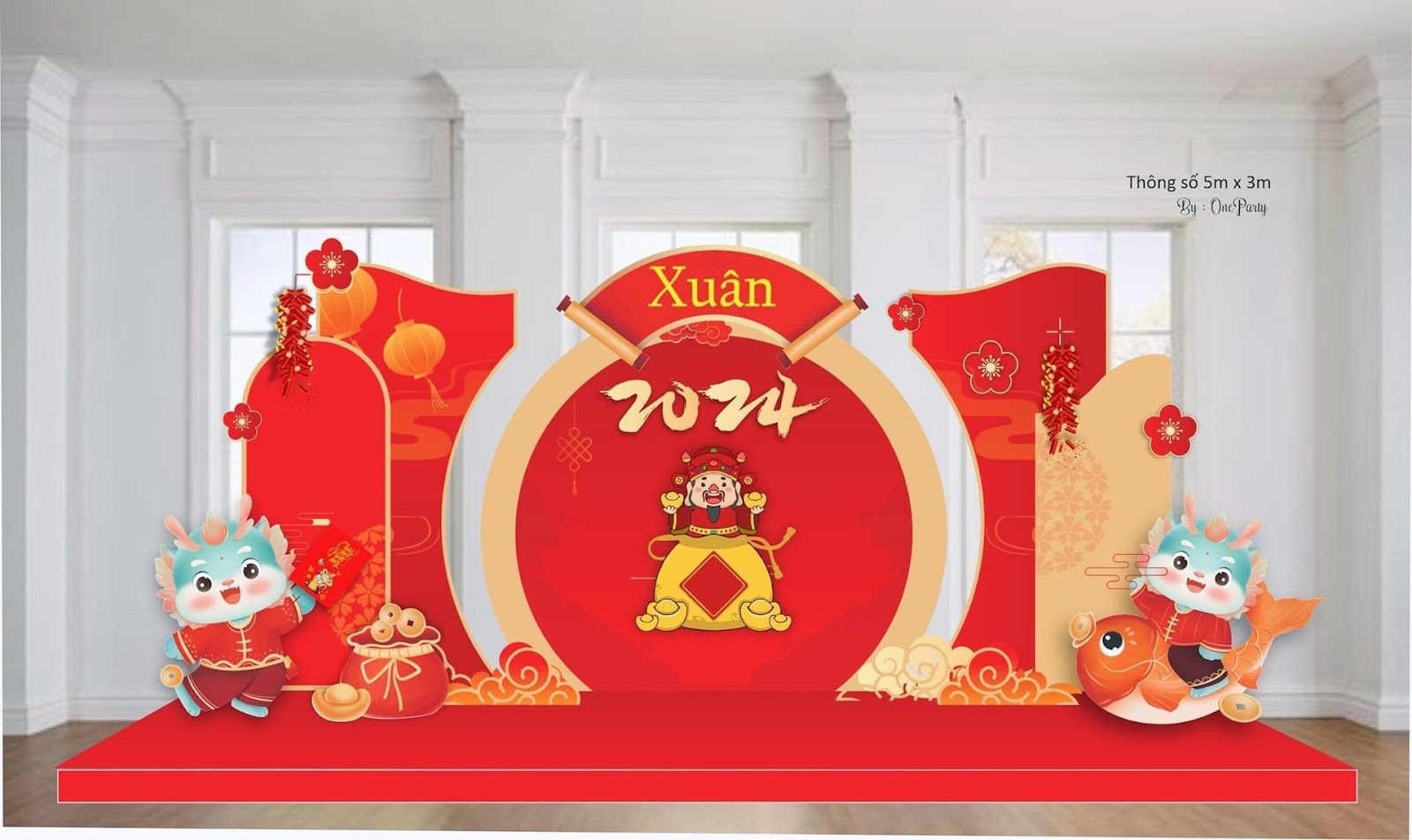 Dịch vụ trang trí Tết ở khu đô thị Valencia Garden