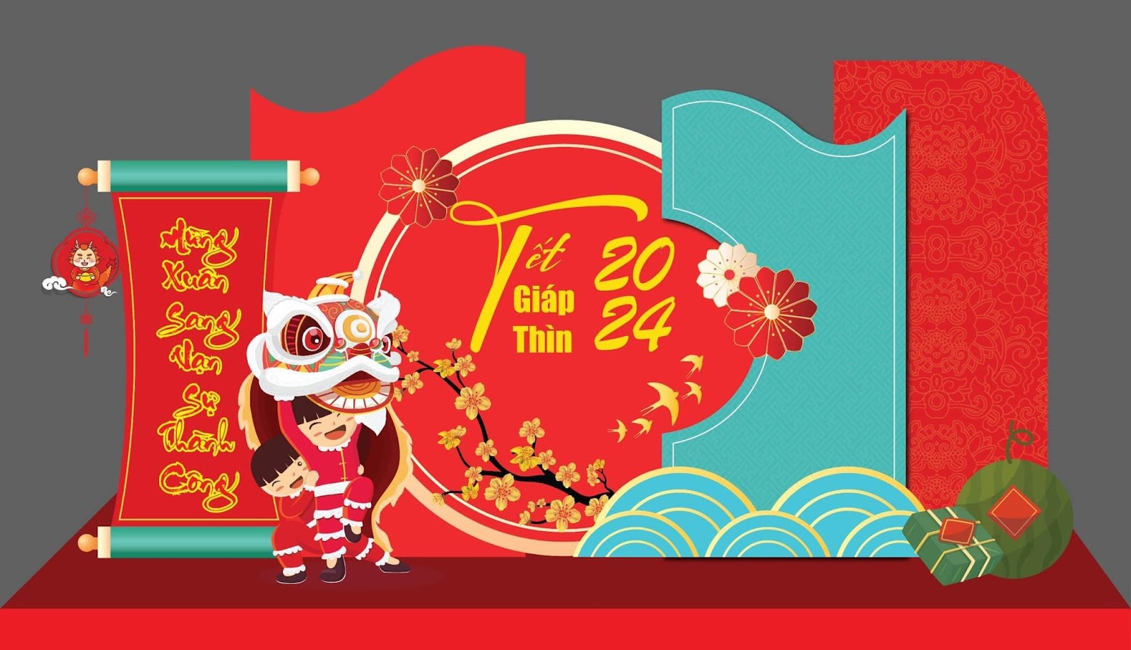 Dịch vụ trang trí Tết ở khu đô thị Tây Hồ Tây